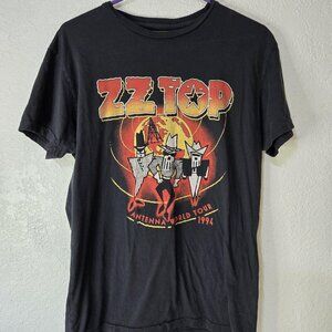 ZZ Top Shirt Mens Medium Black Antenna World Tour 1994 Band Tee RetroBrand USA